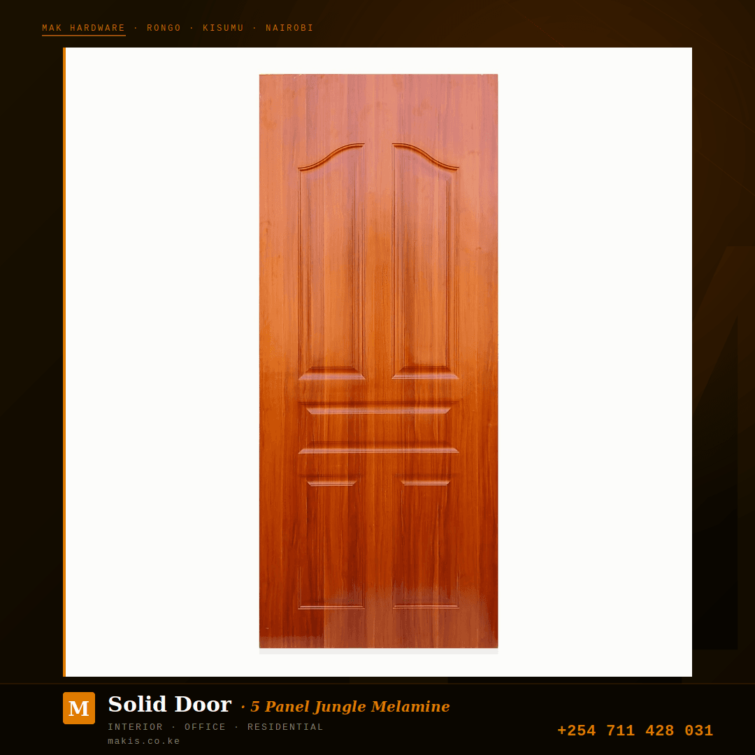 Solid Doors (5 Panel Jungle Melamine) view 3
