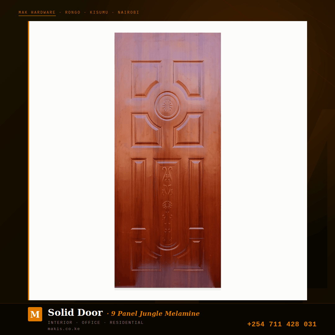 Solid Doors (9 Panel Jungle Melamine) view 3